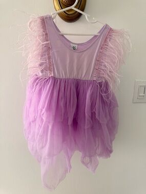 Lola + The Boys Lavender Feather Tulle Dress